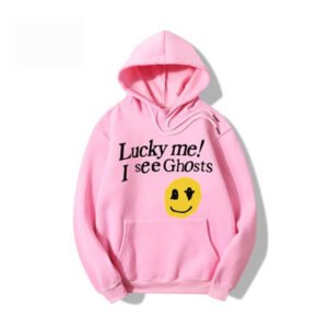 Lucky Me I See Ghosts Pink Hoodie