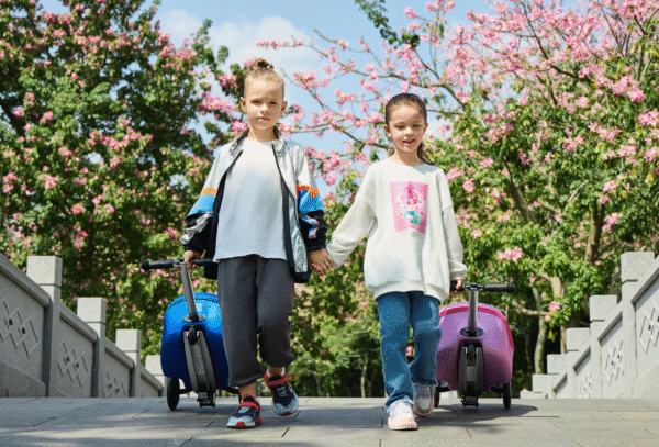JetRoller Mini Kids’ Ride-On Luggage Scooter with LED Wheels At Goblize - Image 2
